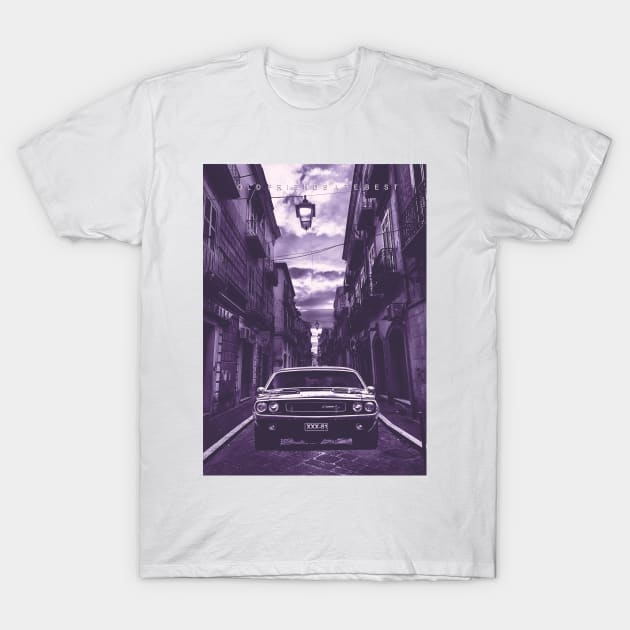 Classic Car in Purple scale T-Shirt by Alkahfsmart